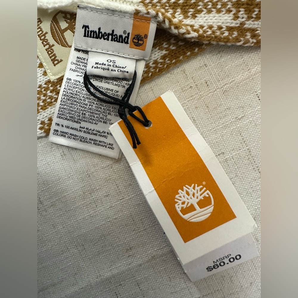Timberland Brown and White Scarf - Picture 7 of 12